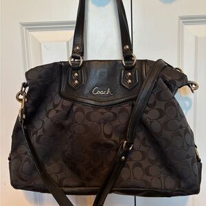 Coach Black Signature Tote Bag